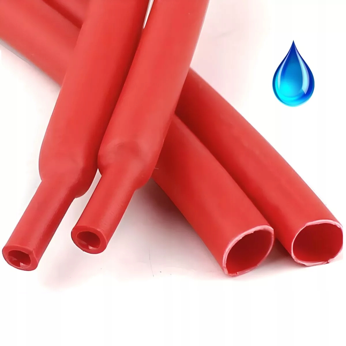 Rurka 3,2mm termokurczliwa z klejem Czerwony