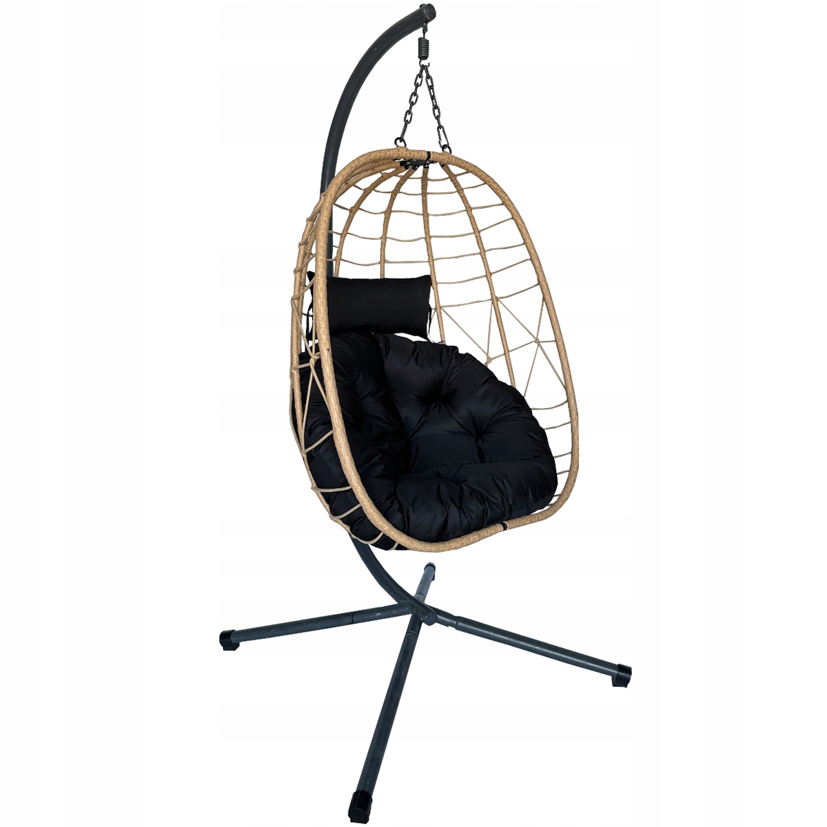 Kokon ogrodowy fotel WISZĄCY bujany SKŁADANY na balkon taras