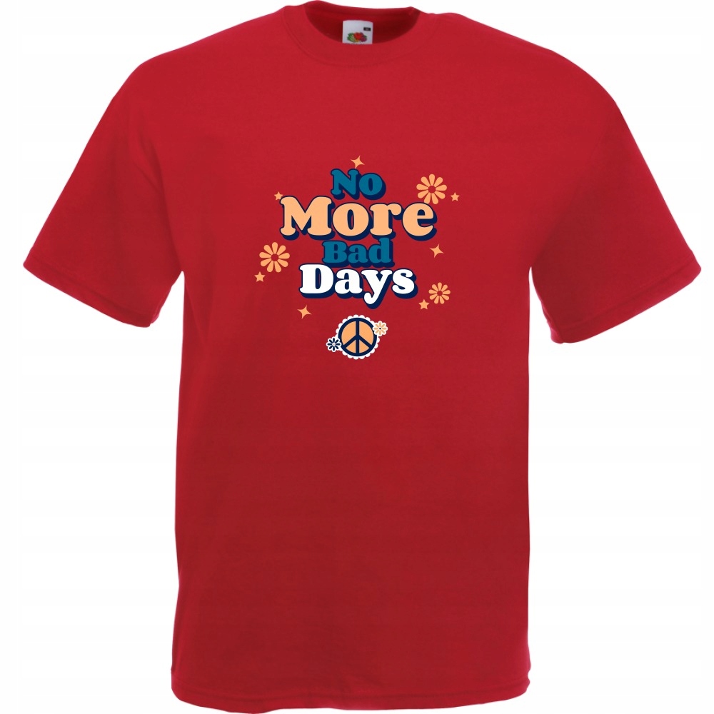 

Koszulka no more bad days pacyfka XL ceglana czerw