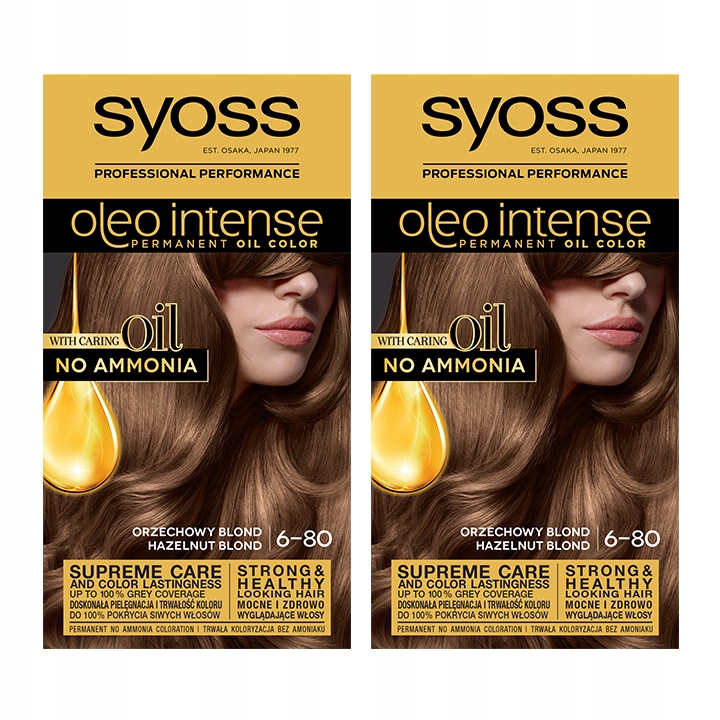 

Syoss Oleo Farba do włosów orzechowy blond 6-80 x2