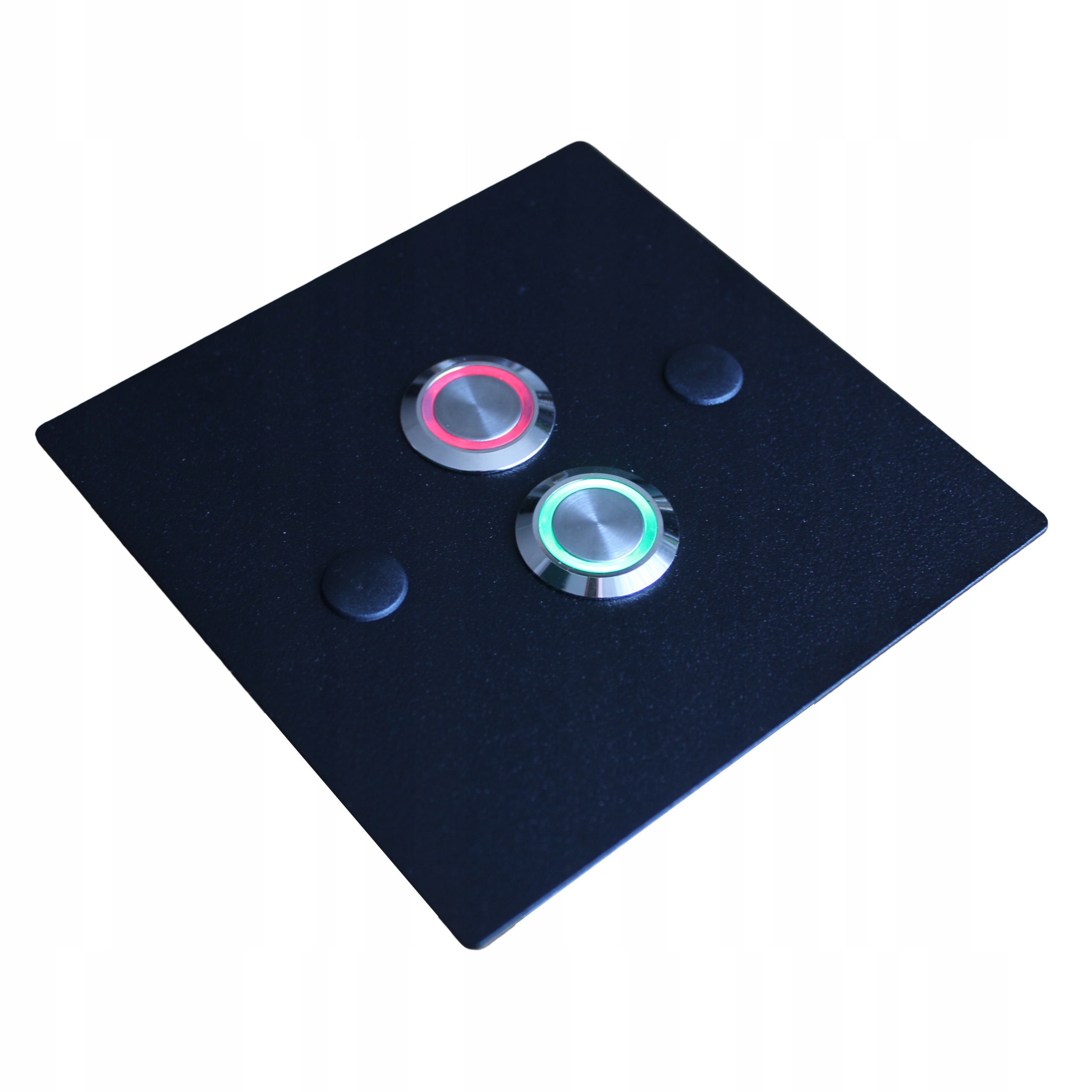 Dvojitý tlačítkový zvonek domofonu Kovový Led 9/12/24/230V 10x10 černý