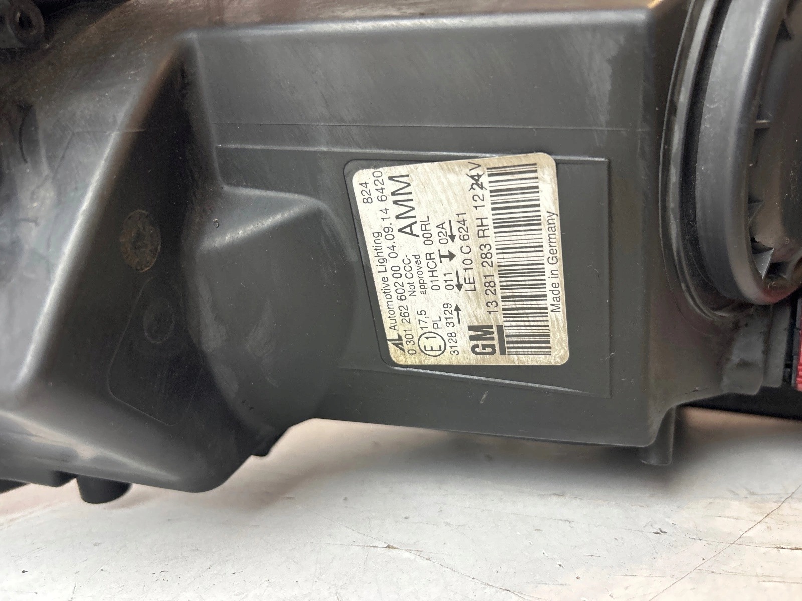 light front front right Opel Astra J GTC lens UK Anglik