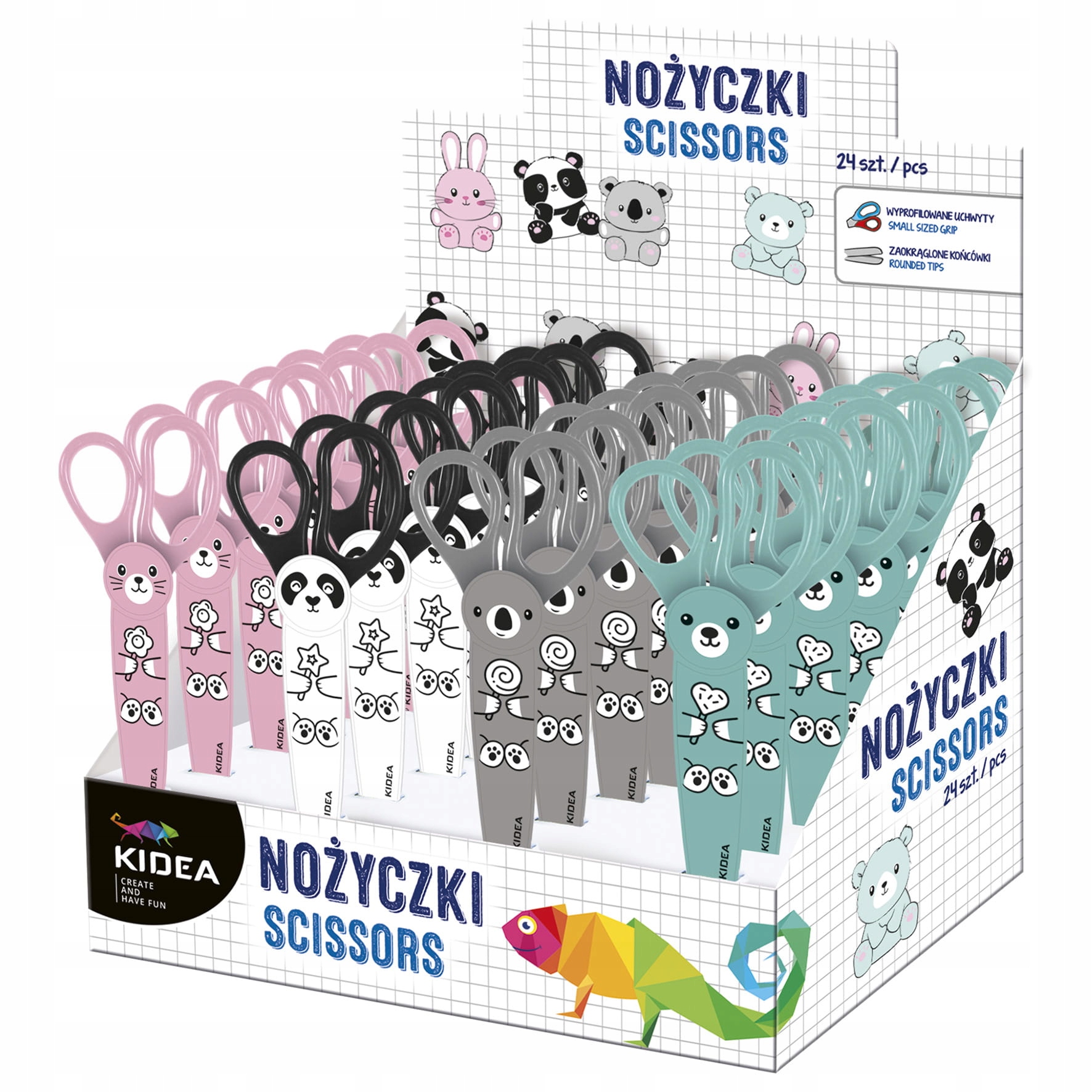 

Kidea Nożyczki Zwierzątka zaokrąglone końcówk etui