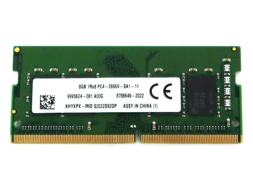 Pamięć Ram DDR4 Kingston 1Rx8 PC4 2666V 2666MHz So-dimm Do Laptopa