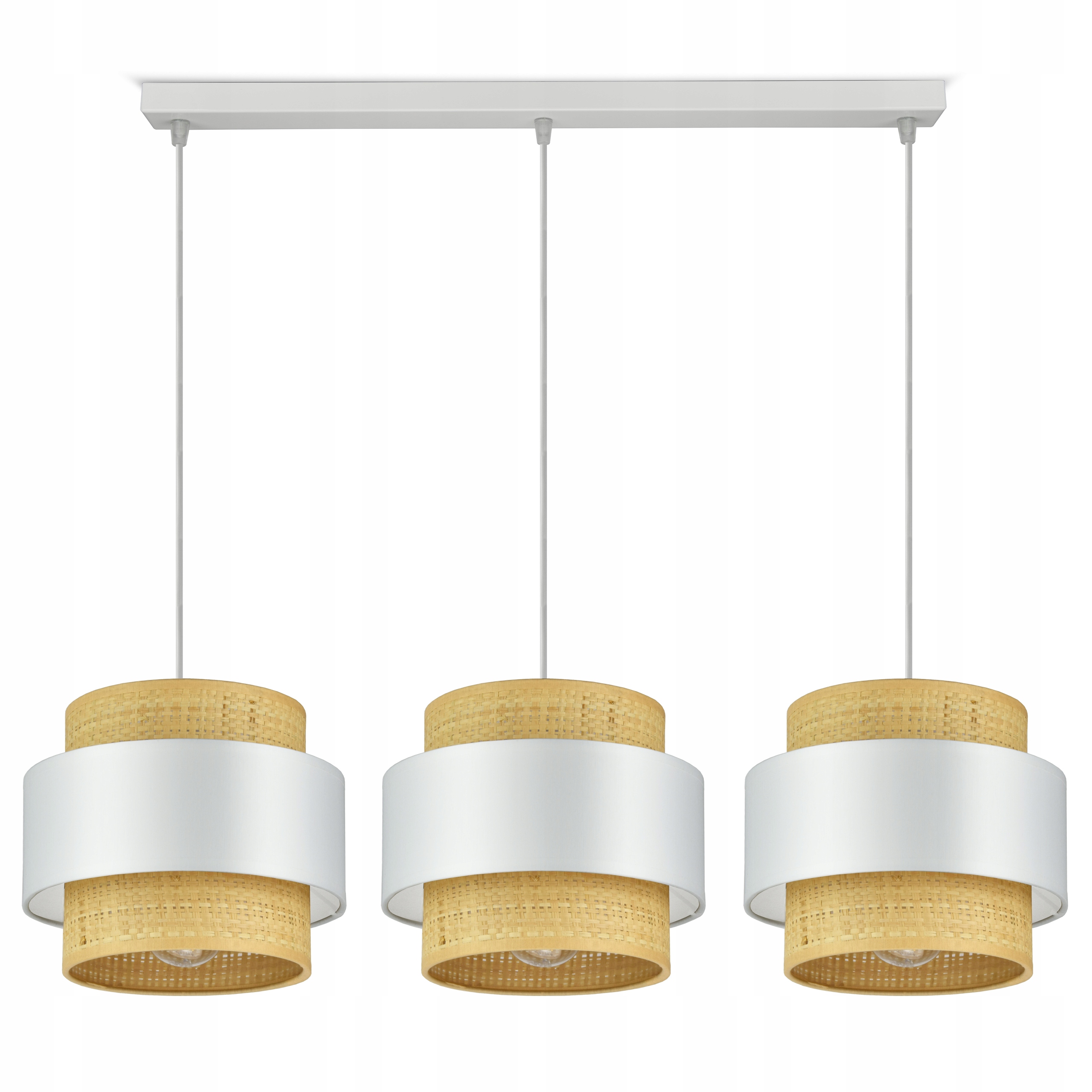 Stropní Svítidlo Lustr Bílá Rattan BZ3 Kleo Led