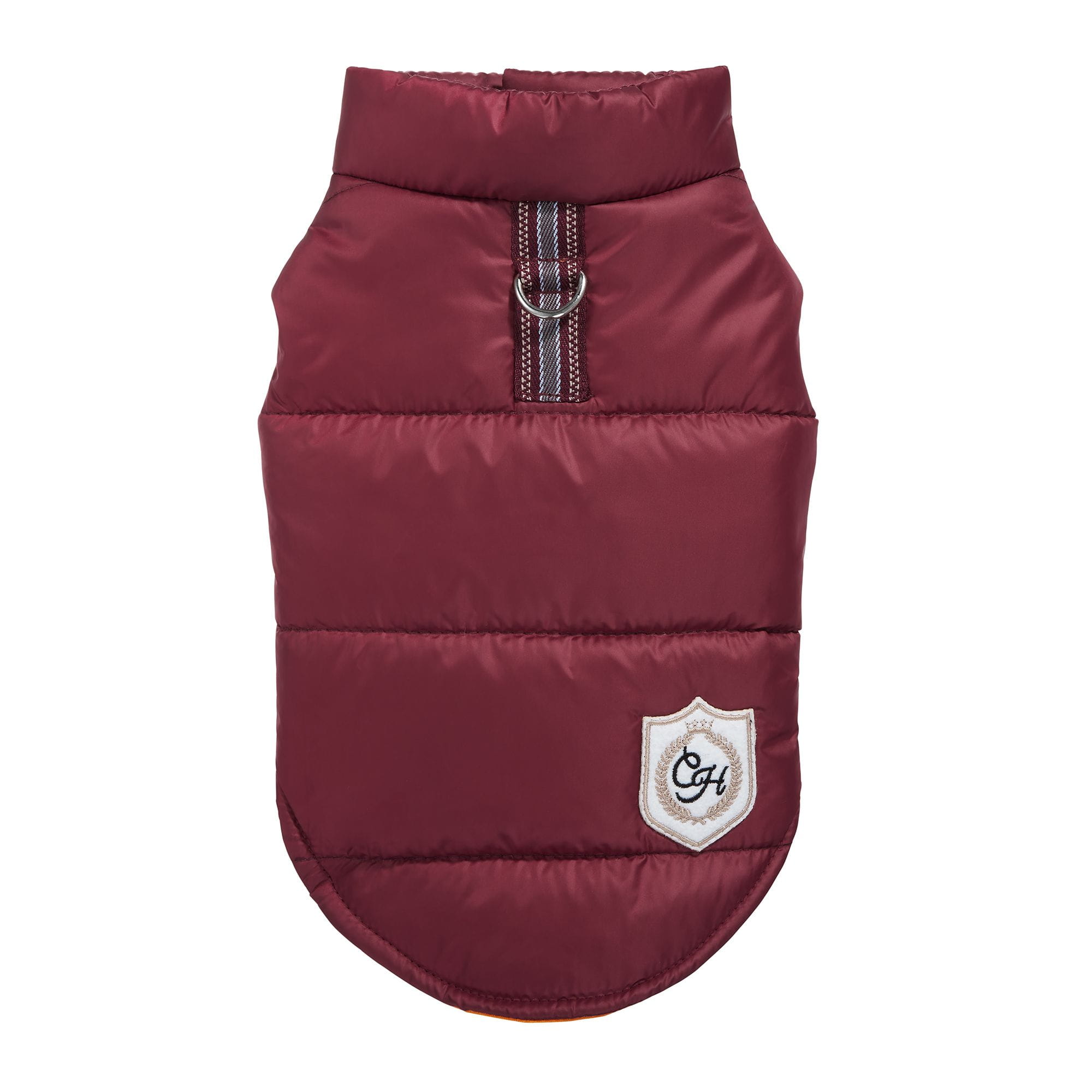 Levně Bunda pro psa Chloe's Home Bergamo Bordó Zateplená zimní vesta: S