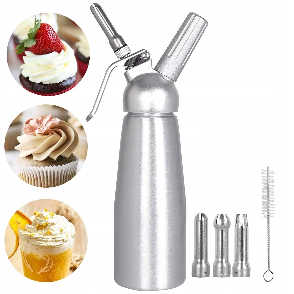 Sifon Na Šlehačku Nerezová Ocel S Příslušenstvím