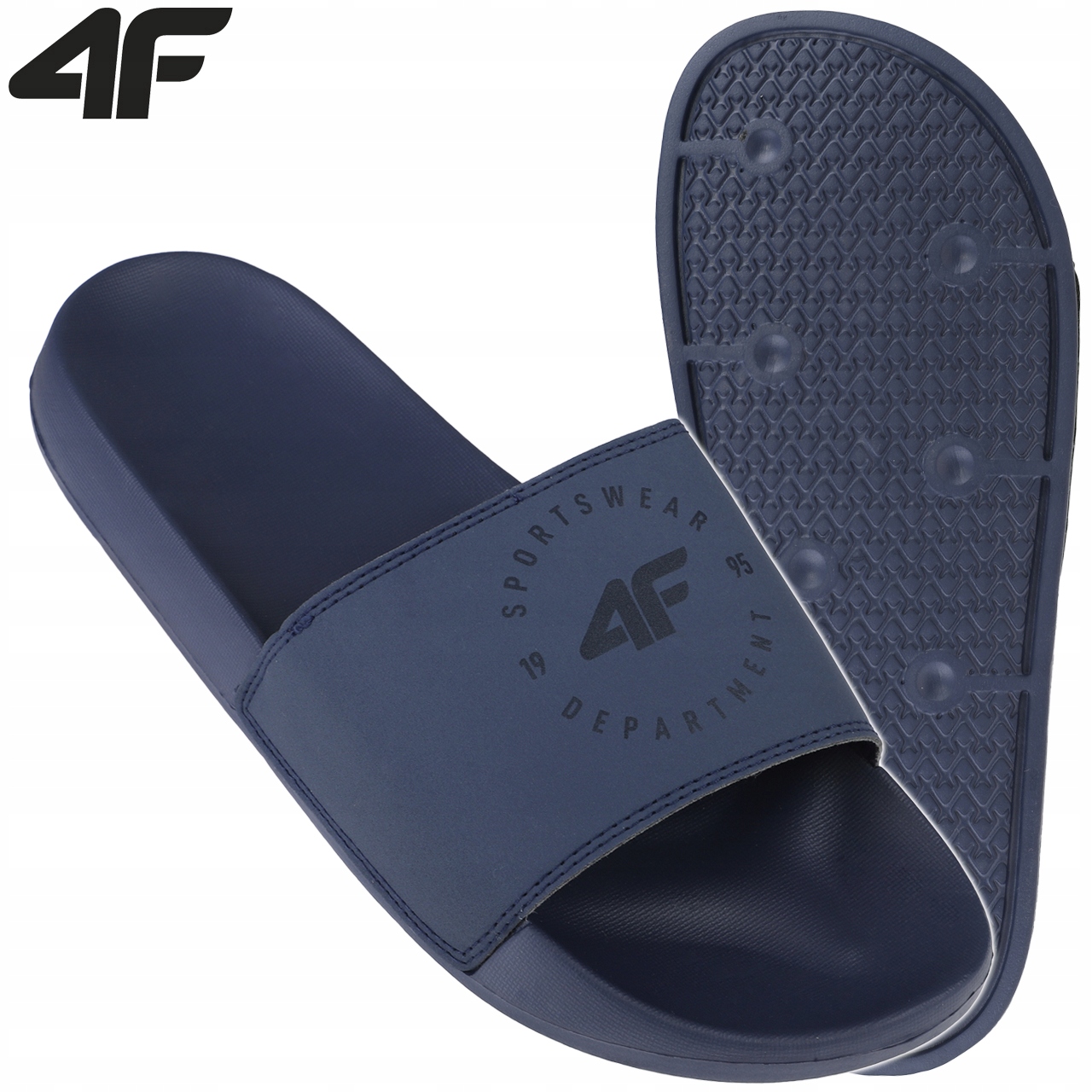 KLAPKI MĘSKIE BASENOWE 4F M046A SPORTOWE PO DOMU PLAŻA SPORT PIANKA EVA 44 Oryginalne opakowanie producenta folia