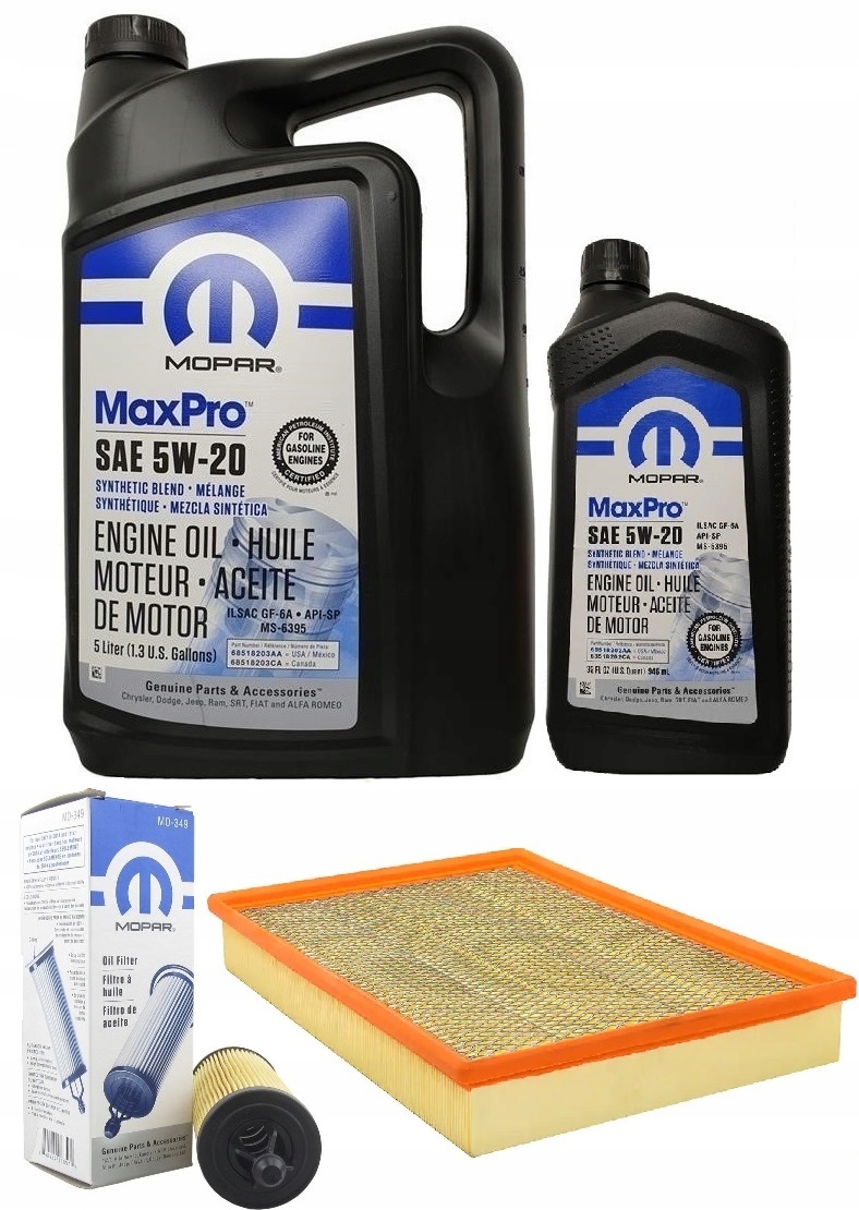 MOPAR 5W20 6L + FILTRY RAM 1500 3,6 2014-2022