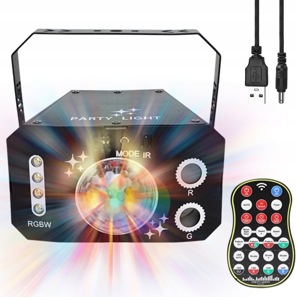 Diskotékové Lampy Disco Dj Led Párty Osvětlení Dálkové Ovládání