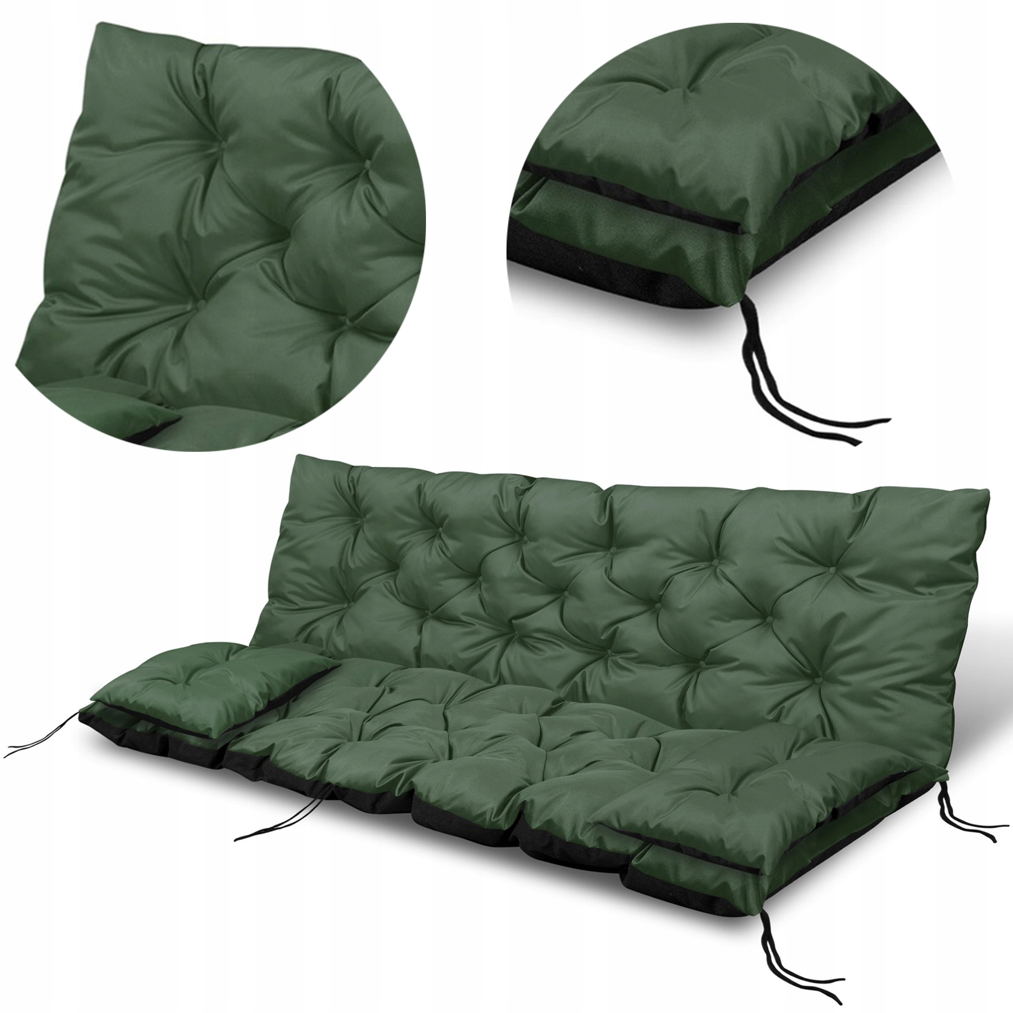 Polštář Na Zahradní Houpačku Lavička 180x60x50CM 2 Polštáře Zahradní