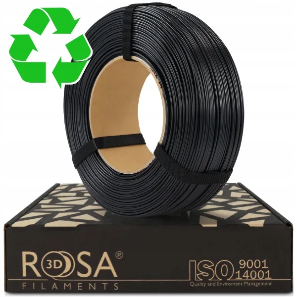 Filament Refill R-PET-G Impact Rosa3D Black Czarny 1kg