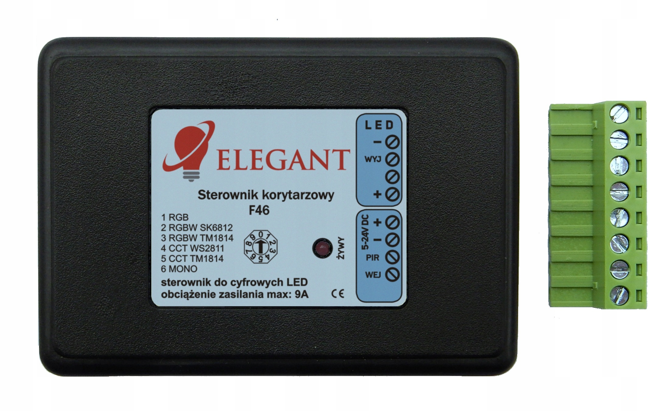 Sterownik uniwersalny Led Elegant F46 Rgbw Rgb Cct Mono 5-24V efekt fali
