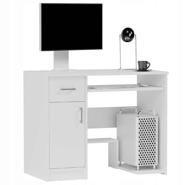 BIURKO KOMPUTEROWE 90CM STOLIK LAPTOP BIAŁA N-10