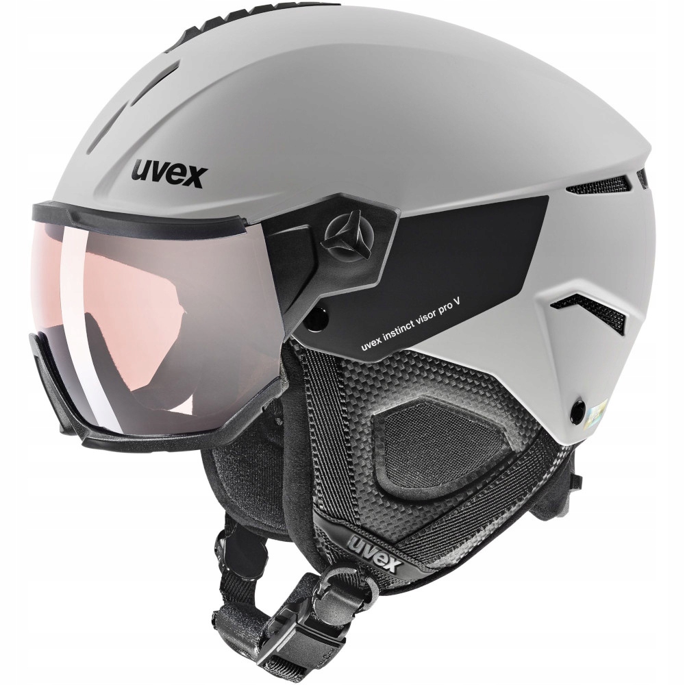 Lyžařská přilba Uvex Instinct Visor pro V šedá