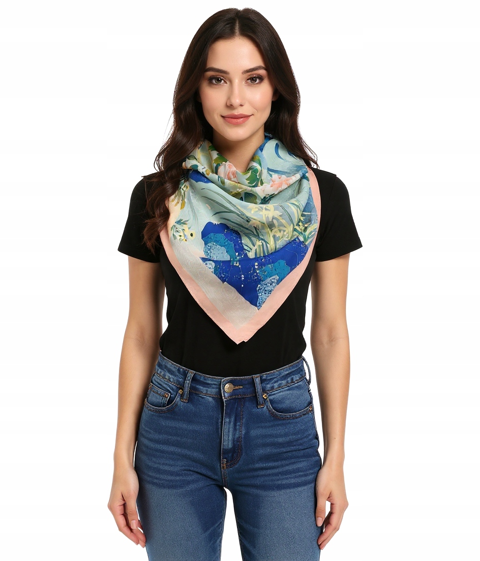 Hedvábný Šátek 100% Přírodní Hedvábí Morušová Značka Kvalita