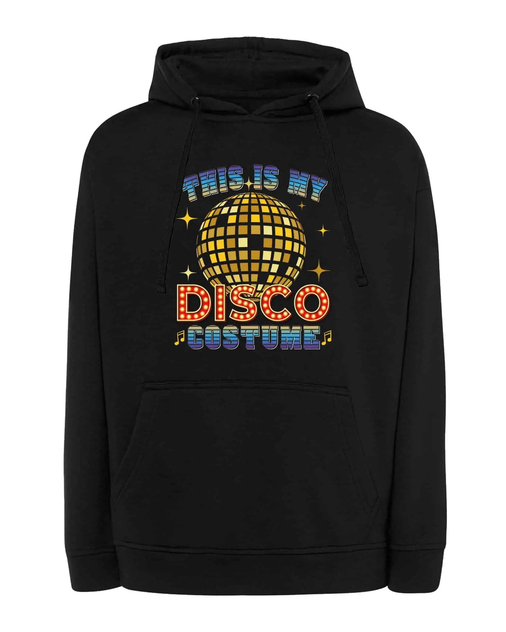 Mikina s kapucí Impreza Disco Tanec Černá M