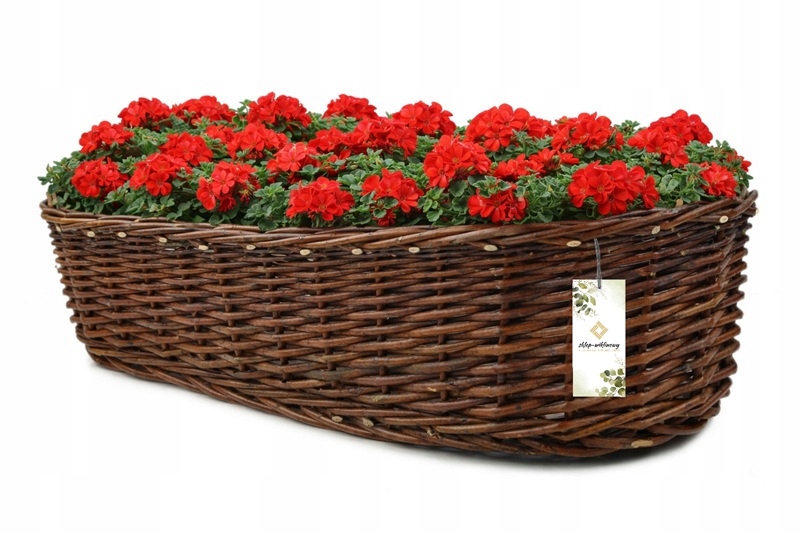 Proutěná schránka Korytko Květináč bylinky na balkon terasu 80 cm