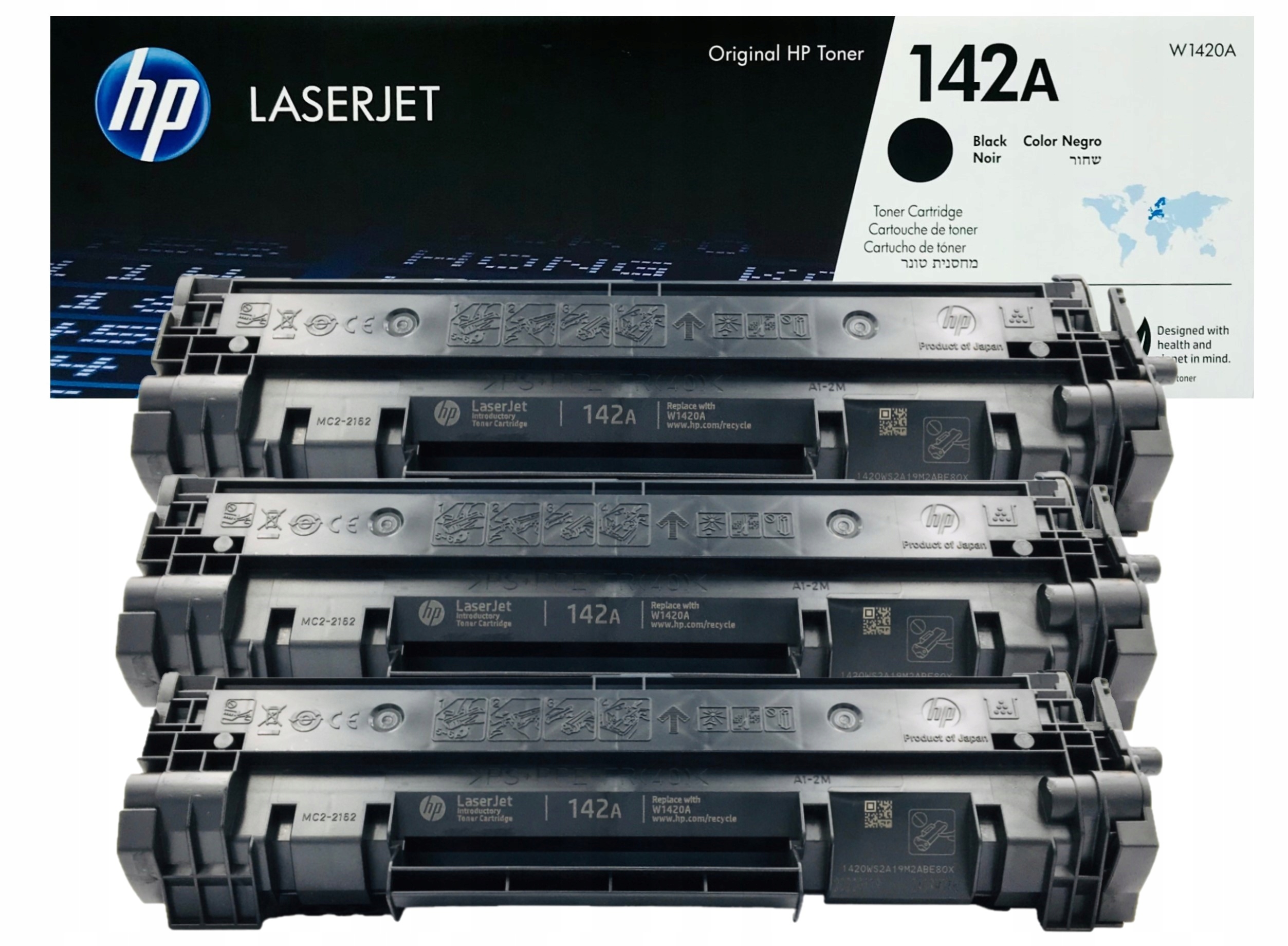 3x Toner Hp W1420A Hp 142A Czarny Black M110w M110we M140we Chip