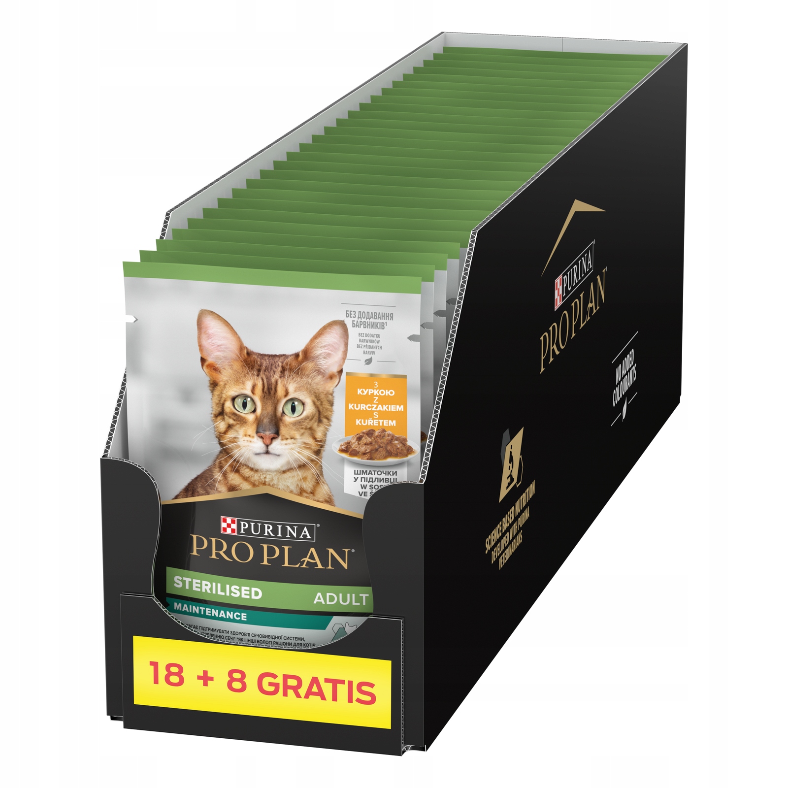 Purina Pro Plan Sterilised s kuřecím masem pro kočky 26x85g (18+8 Bonus)