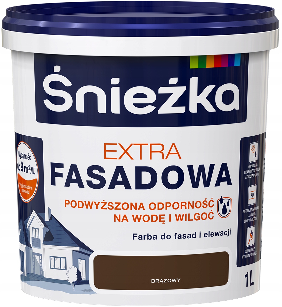 FARBA ŚNIEŻKA ExTRA FASADOWA DO ELEWACJI BRĄZ 1L