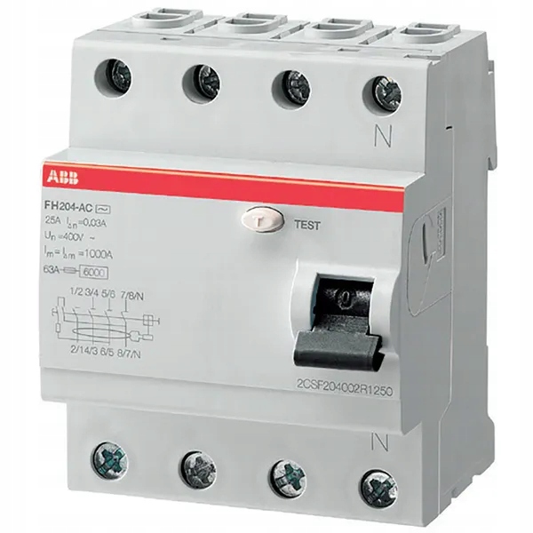 Abb FH204 A-63/0.03 Prúdový chránič 4P A typ 30 mA