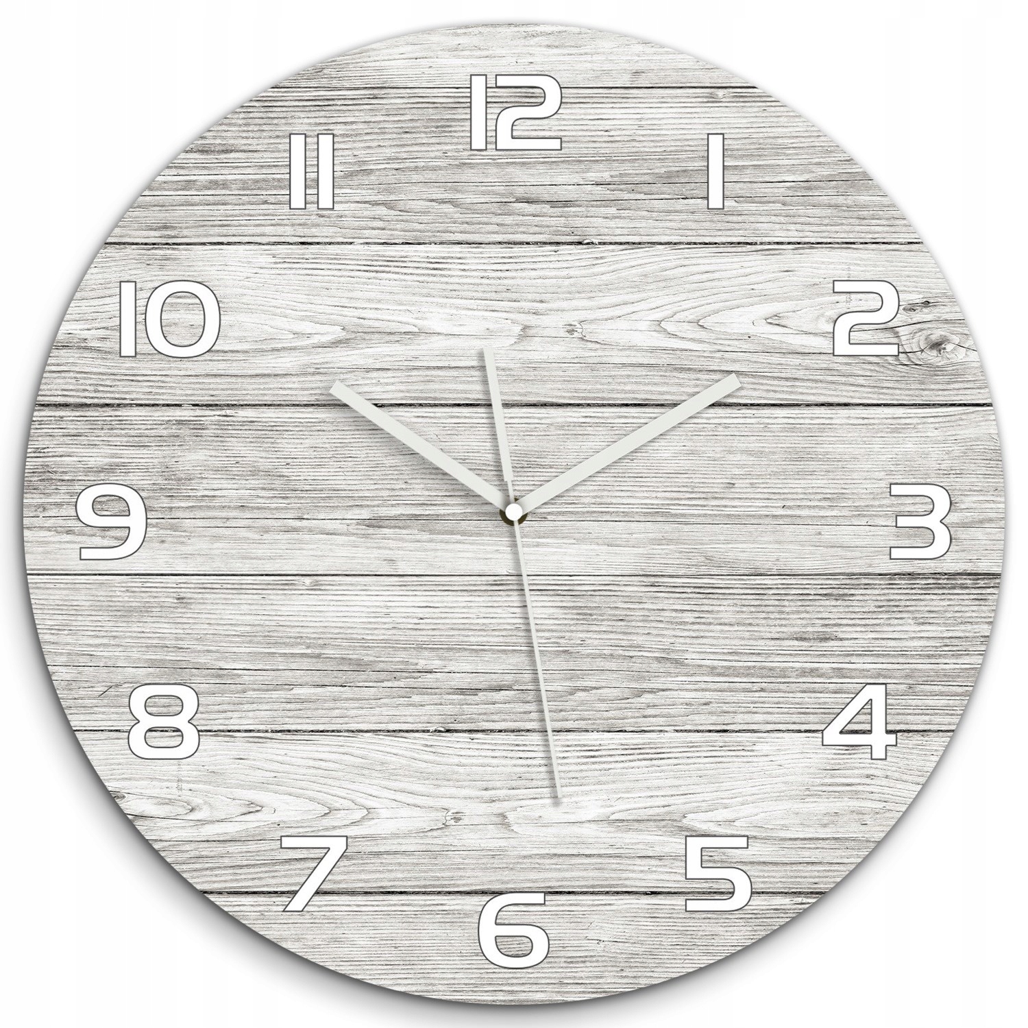 Veľké sklenené hodiny do obývacej izby Drevené pozadie, priemer 60 cm