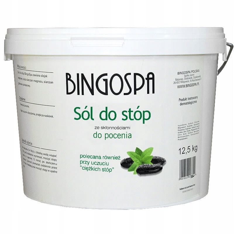 Bingospa Sůl na nohy k pocení Kbelík 12,5 kg