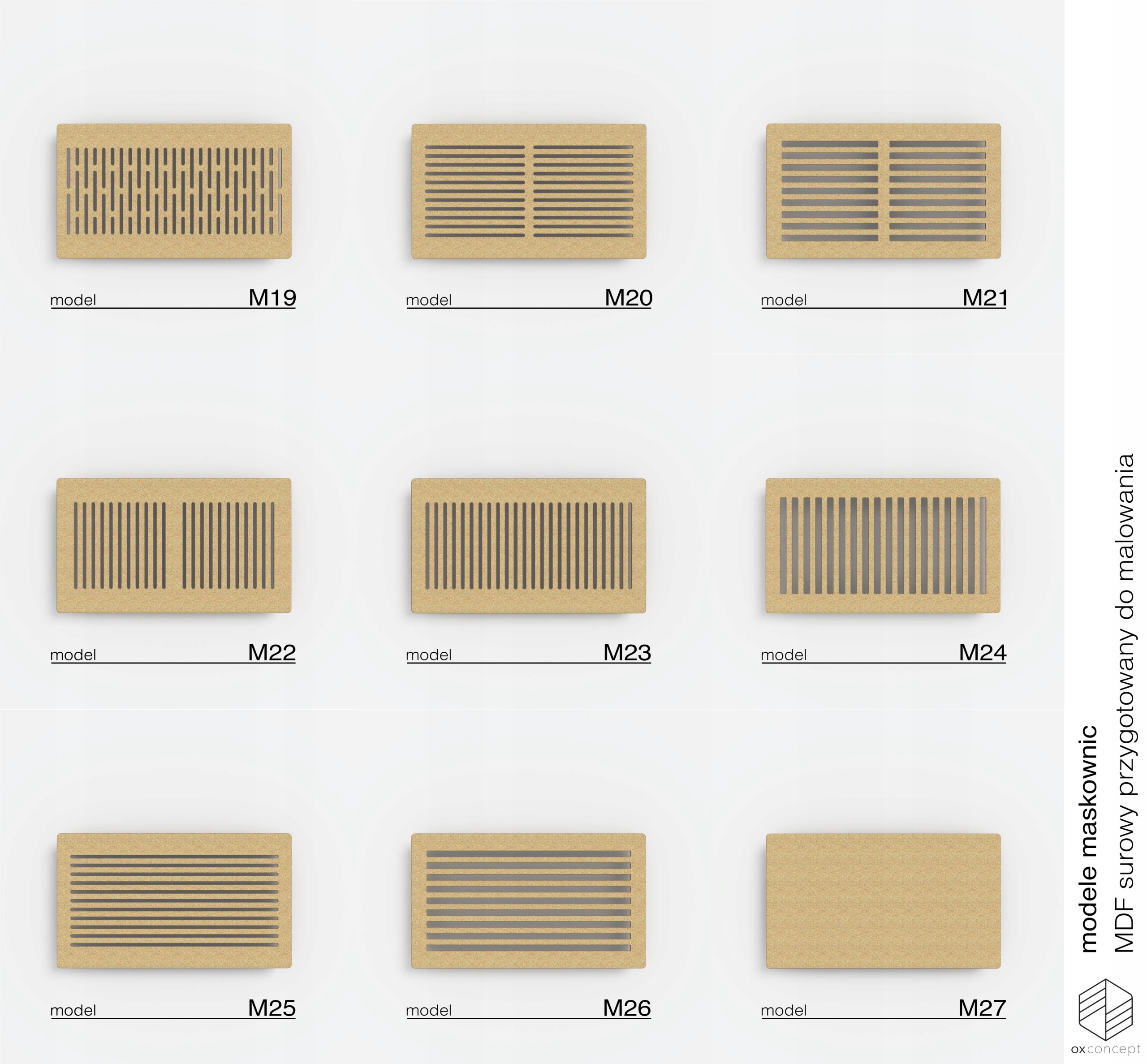 Osłona maskownica grzejnika 68x29cm M11 Surowa Kod producenta S68x29m11