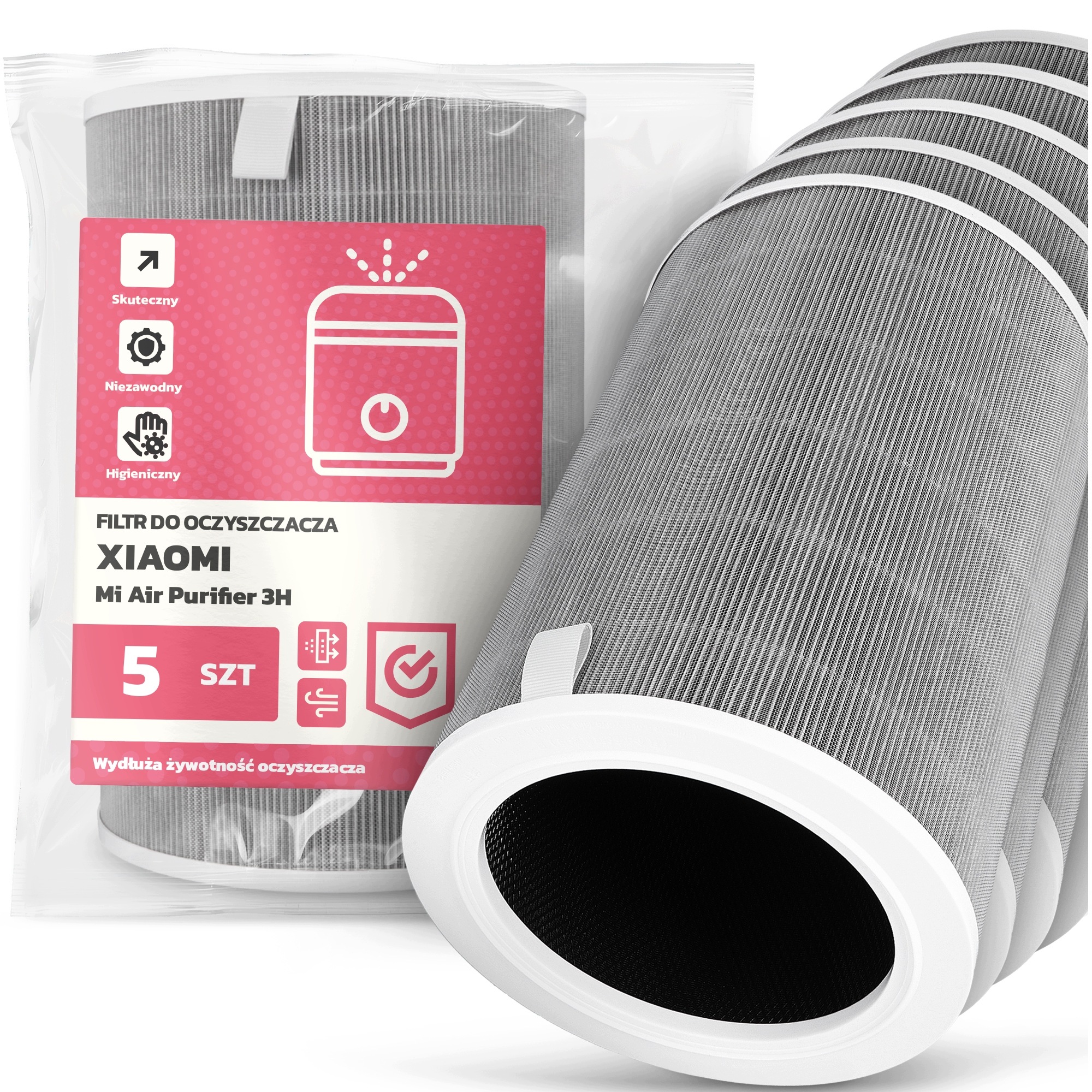 5 x Filtr Pro Čističku Vzduchu Xiaomi Mi Air Purifier 3H Hepa Vložka