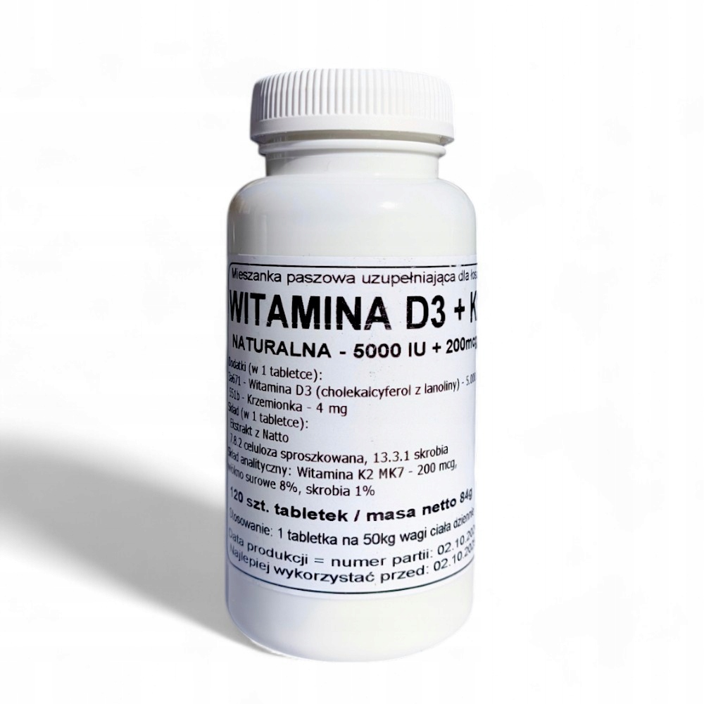 Podkowa A.d. Witamina D3 K2 5000 Ui 120 tabletek
