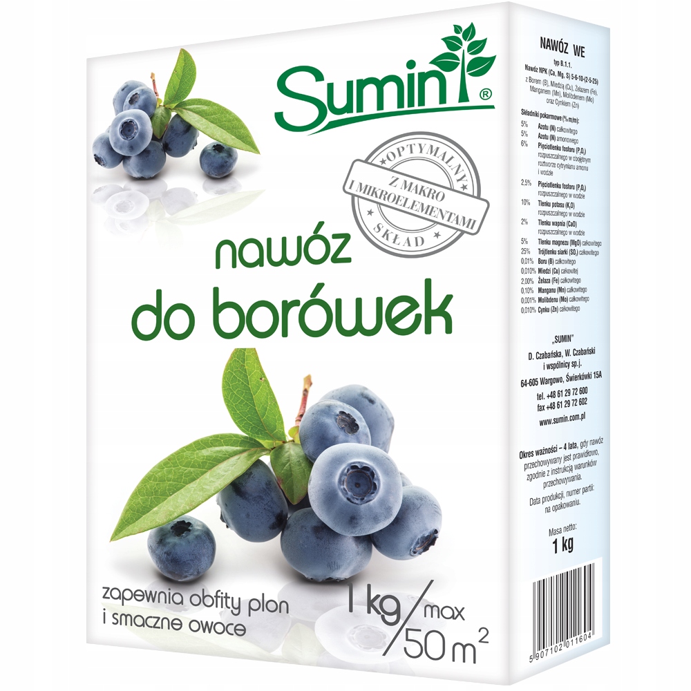 

Nawóz Sumin do borówek 1 kg