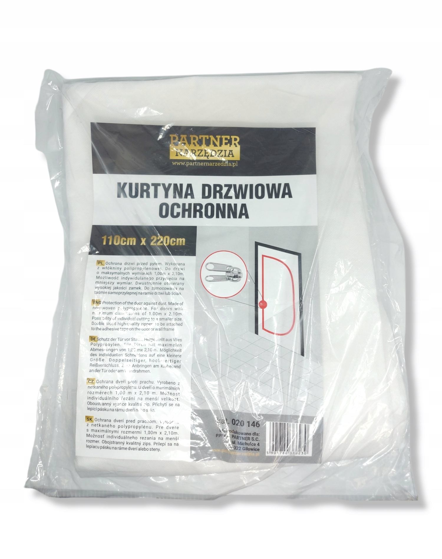 

Kurtyna Ochronna Drzwiowa 220x120cm Tkanina