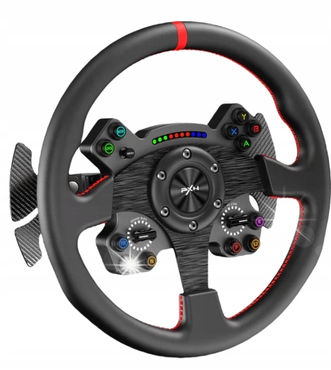 PXN WCS R2 Kierownica 330mm Skórzana Gamingowa Wyścigowa SimRacing PC USB