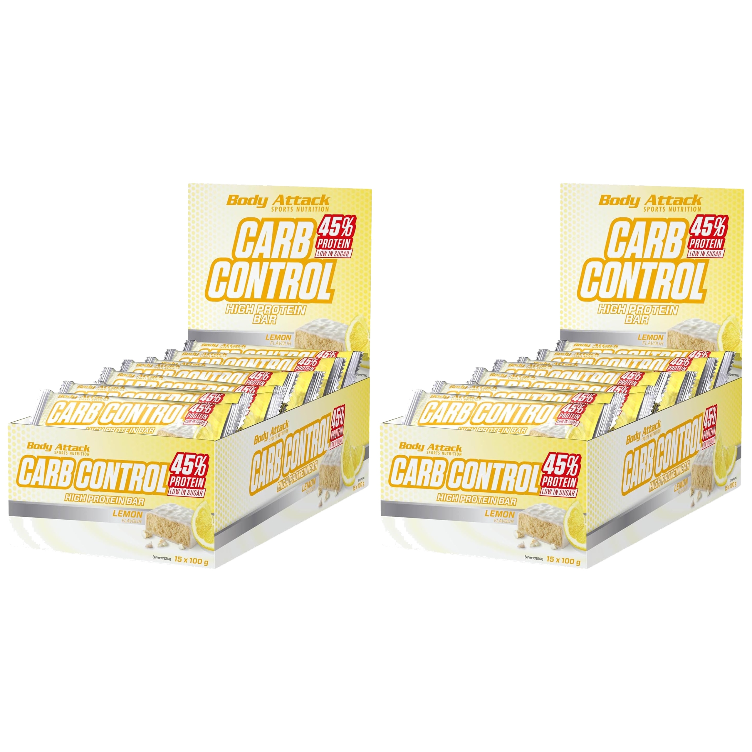 2x Proteinová Tyčinka Body Attack Carb Control 15 x 100 g Proteinová nízkocukrová