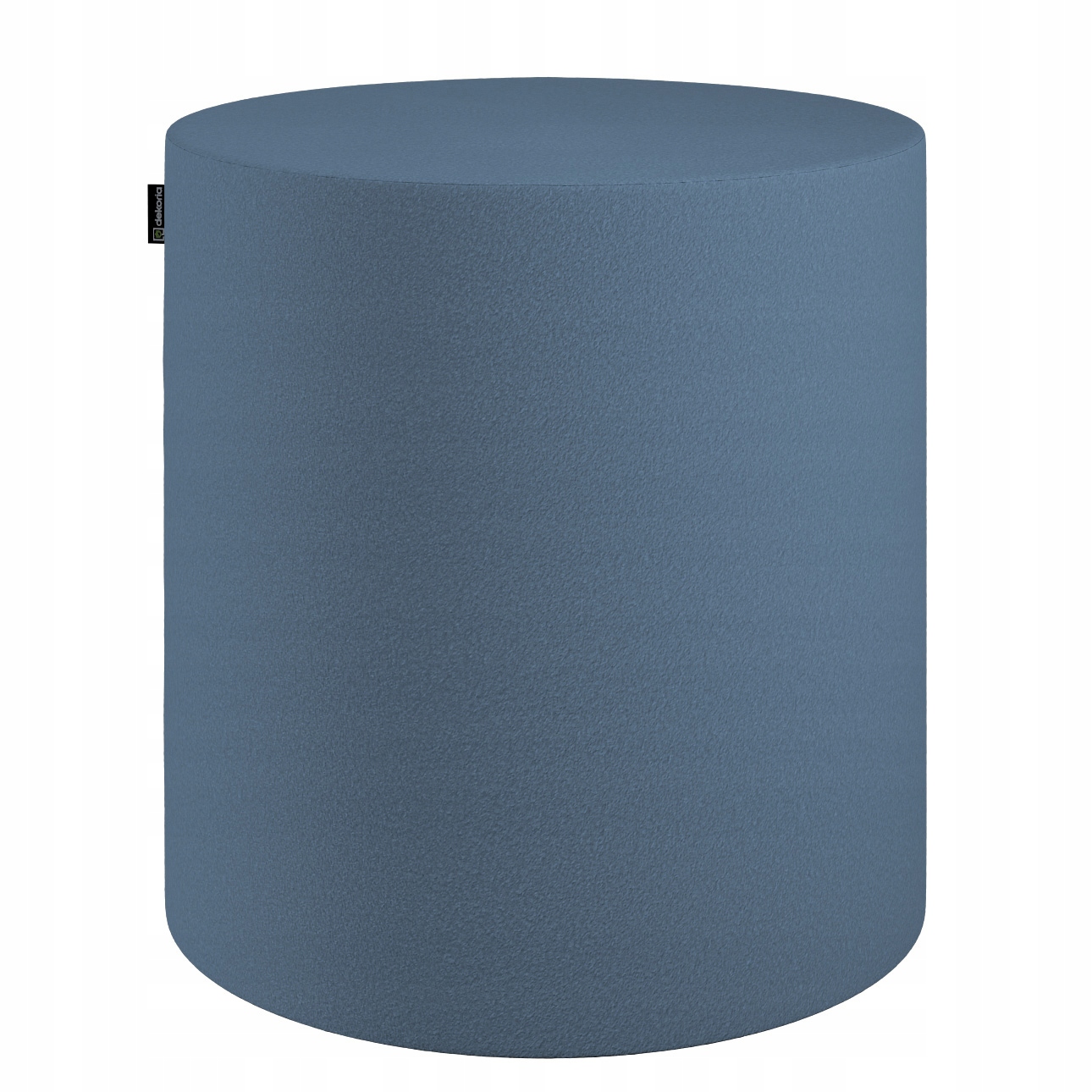 Puf Barrel ø40, výška 40 cm, modrá bukla