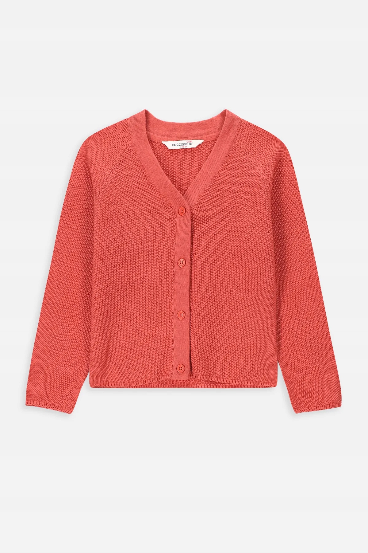 Sweter Rozpinany Dla Dziewczynki Koralowy Coccodrillo WC4