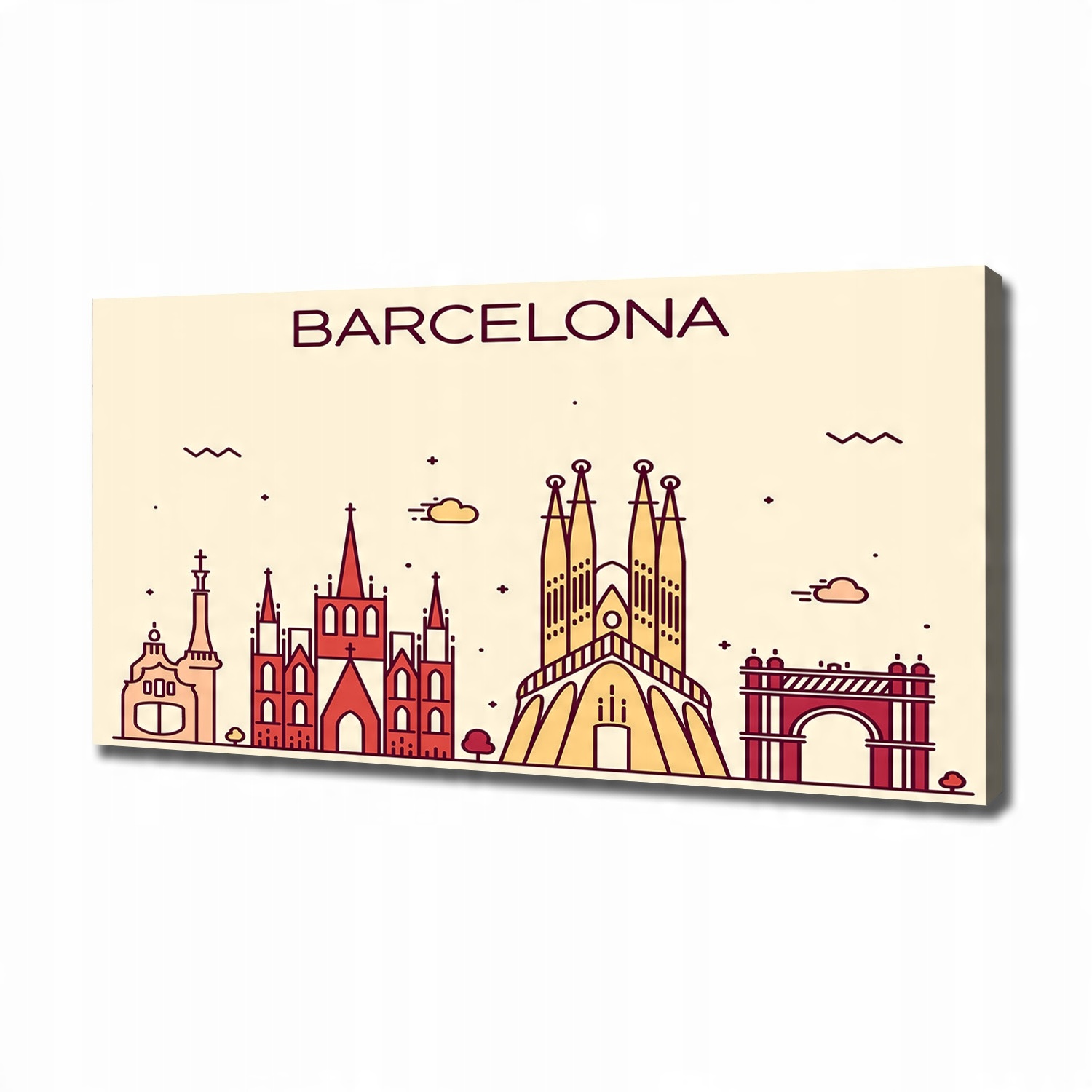 

Foto obraz na płótnie Napis Barcelona 120x60 cm