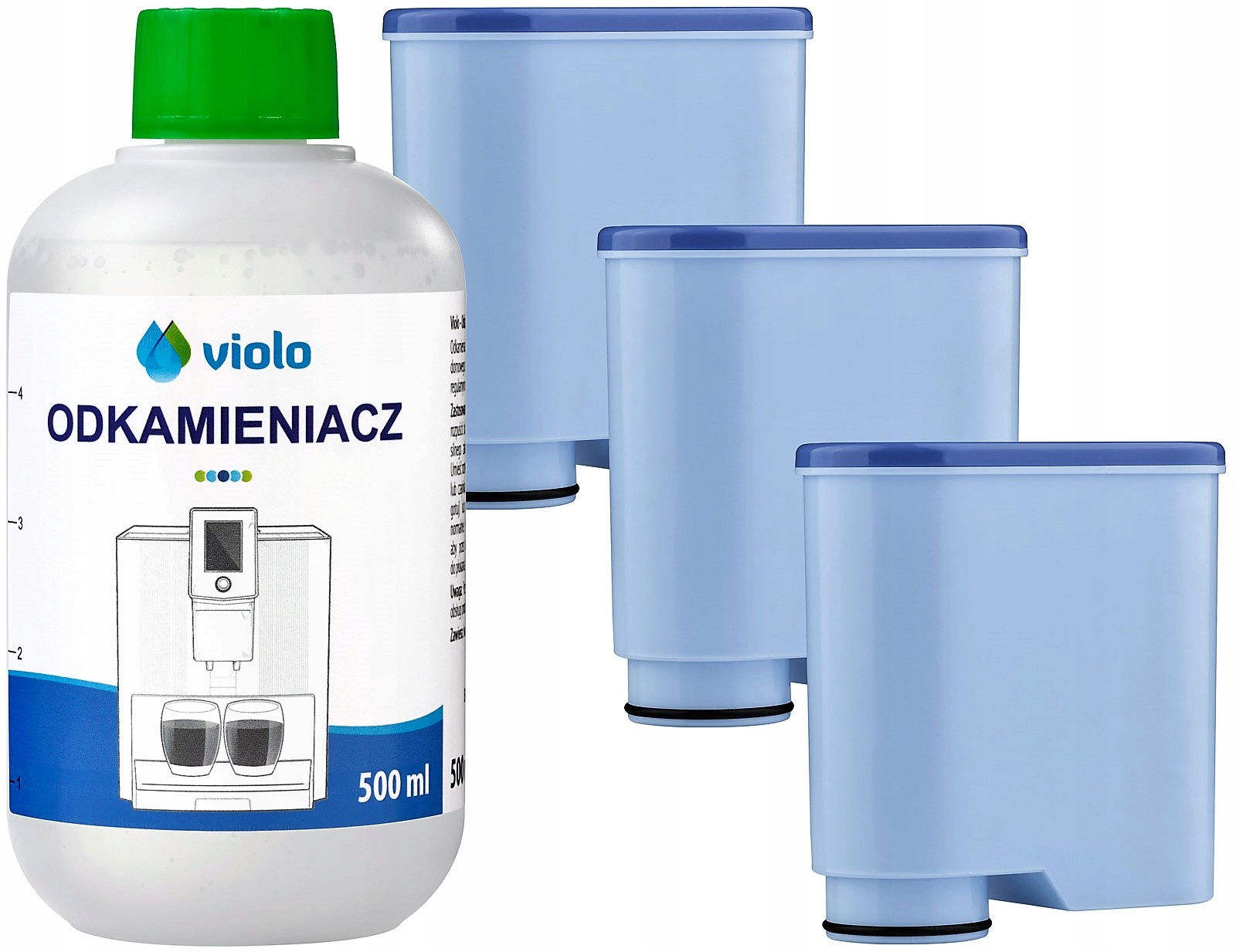 

Filtr do Saeco Philips 3 szt. Odkamieniacz 500 ml