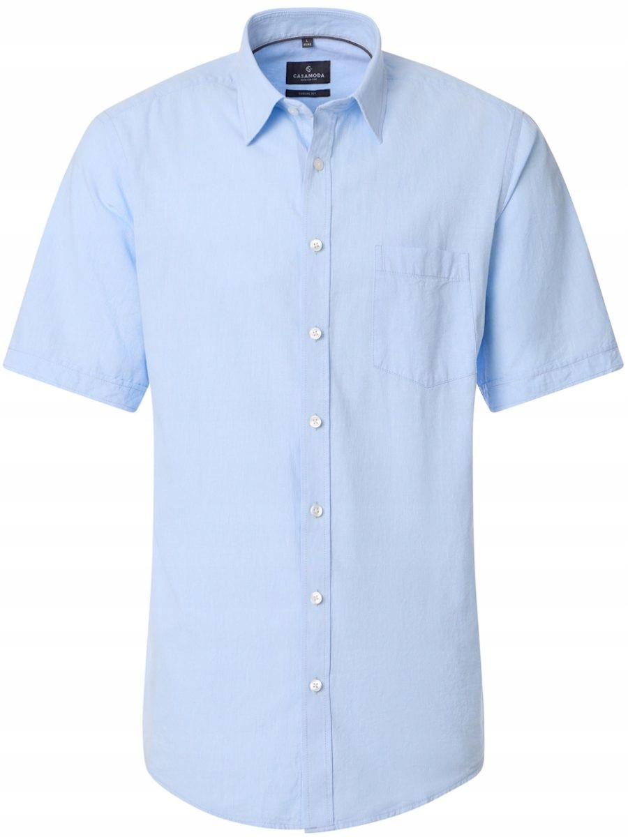 Casa Moda Velká Lněná Košile Velké Velikosti, Modrá, 3XL