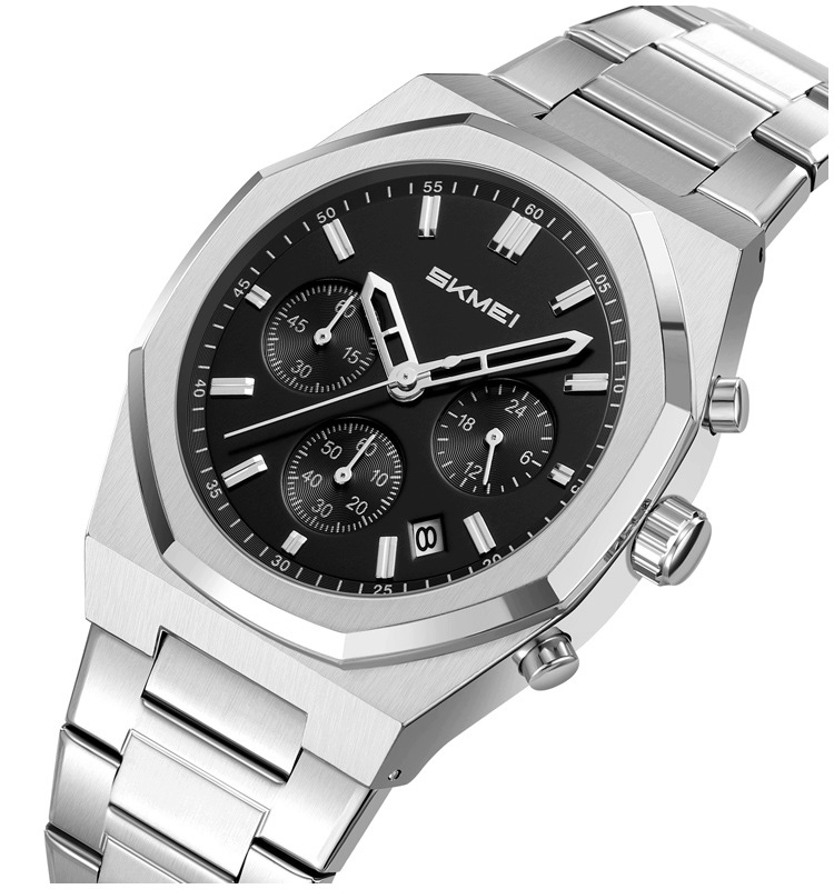 Pánské hodinky Skmei skm.126821d.mn ocelový náramek chronograf datumovka