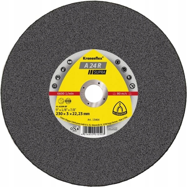 

Tarcza do cięcia stali 180x3mm A 24 R Supra T41