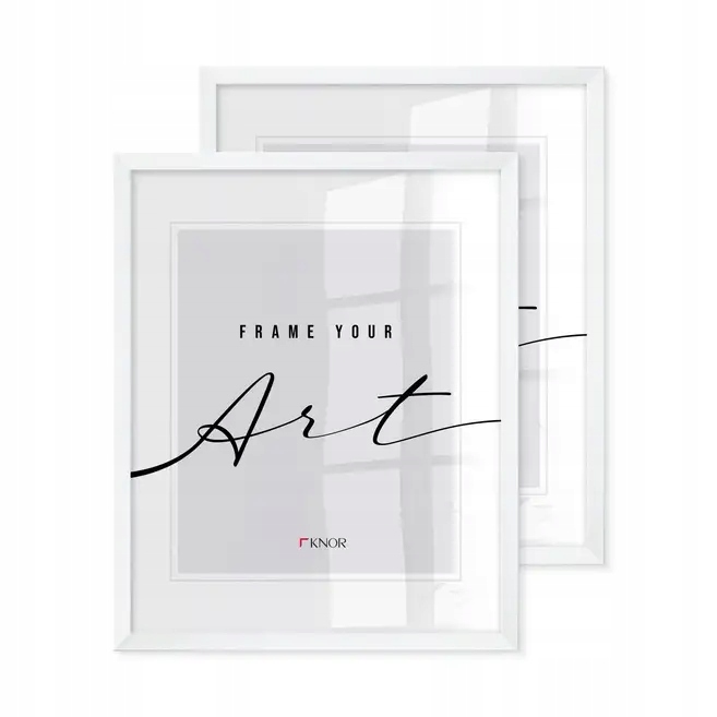 KNOR ramka na zdjęcia 40x50 cm BIAŁA, zestaw 2 ramek na plakaty