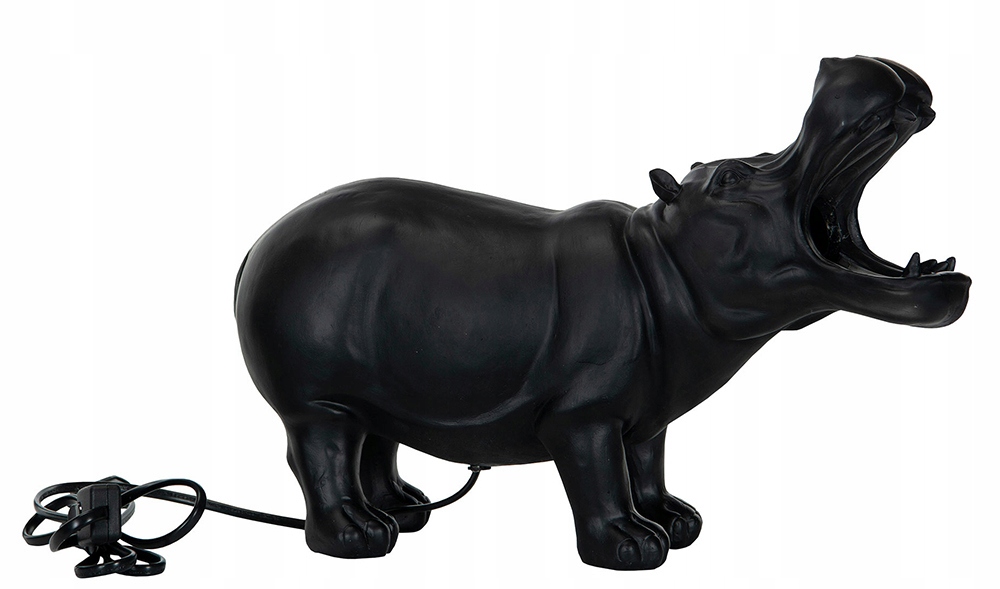 LAMPA stołowa HIPOPOTAM czarny mat Zasilanie sieciowe