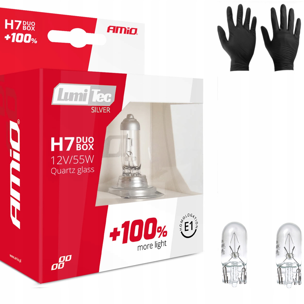 

2x H7 Amio Lumitec +100% Homologacja