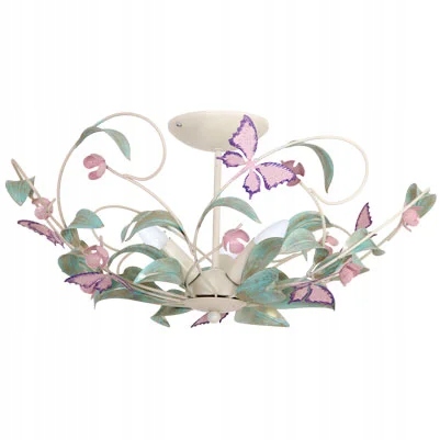 Luminex Stropná lampa Summer 3xE14 15W ozdobná s motýľovými lístkami