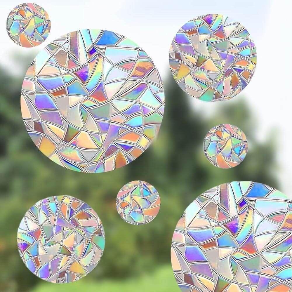 Tęczowe naklejki na okno - magiczne odblaski