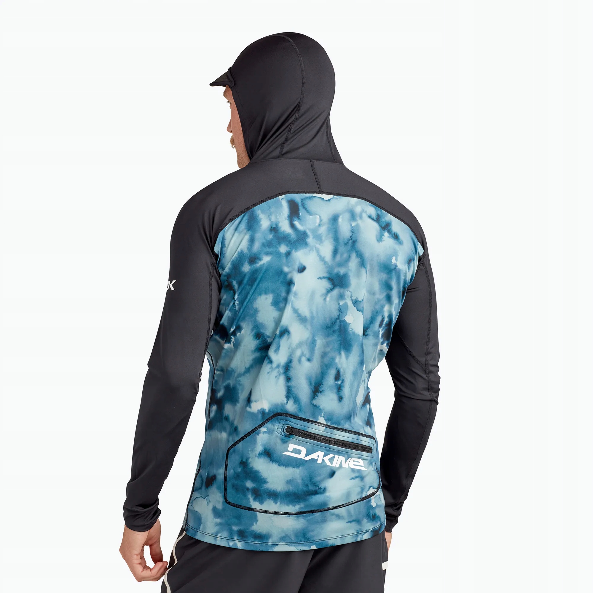 Lycra SUP Koszulka Dakine HD SNUG FIT RASHGUARD HOODIE Indigo Print L Model Hd Snug Fit Rashguard Hoodie