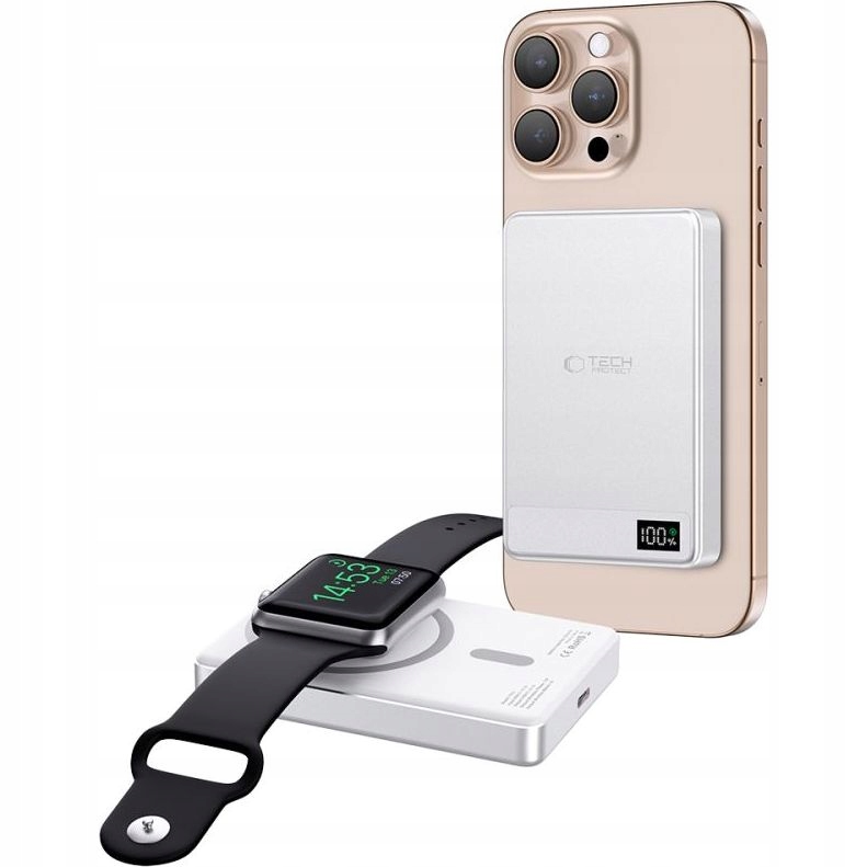 Power bank Tech-Protect, indukcyjny, do smartfona smartwatcha, do MagSafe