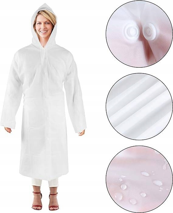 PRZECIWDESZCZOWA PELERYNA PŁASZCZ WODOODPORNY Z KAPTUREM PONCHO DUŻY Płeć produkt uniseks